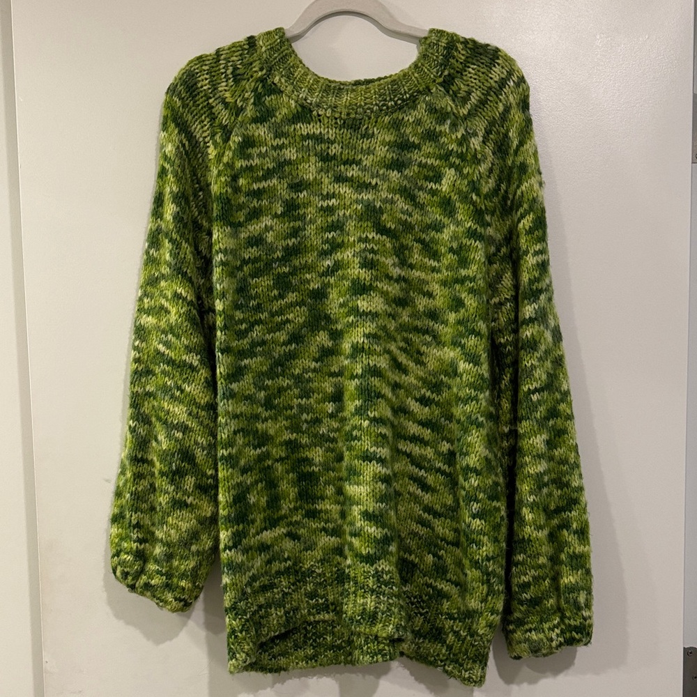 Topshop Green Knit Sweater